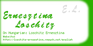 ernesztina loschitz business card